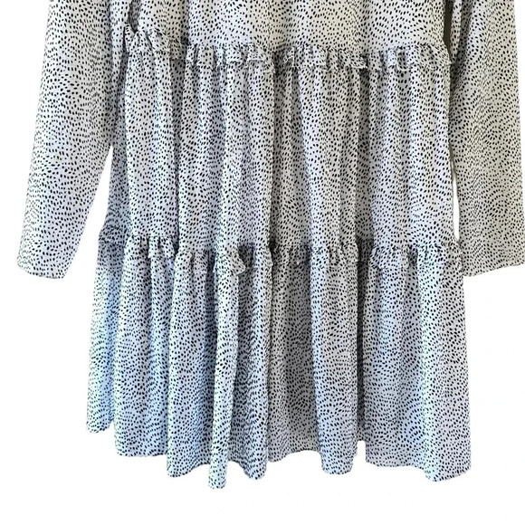 Ted Baker London Phenia Subtle Long Sleeve Ruffled Tiered Boho Casual Mini Dress - Picture 10 of 16